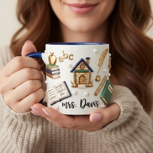 Custom Teacher Coffee Mug , Thoughtful Gift for New Educators