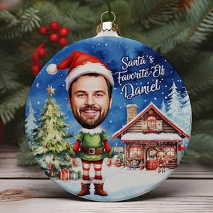 Personalized Christmas Ornament With Your Photo And Name For Mom PNG, Personalized Christmas Ornament PNG, Elf Yourself Christmas Ornament