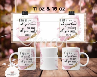 Bible Verse 11 & 15 Oz Mug Wrap - John 14:8 Mug Sublimation Templates - Religious 11 15 Oz Mug Wrap - Mug PNG - Instant Download
