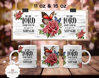 Bibel-Vers-Becher-Verpackung: Religiöses Blumenmuster (Digitaler Download)