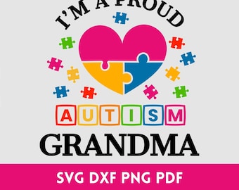 Proud Autism Grandma SVG: Awareness Design (Digital Download)