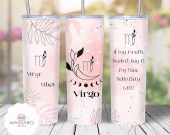 Virgo Zodiac 20oz Tumbler Sublimation Design (Digital Download)