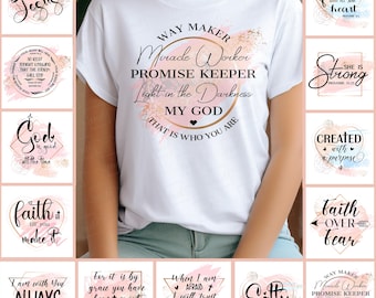 Christian Quotes PNG Bundle: Bible Verse Sublimation (Instant Download)