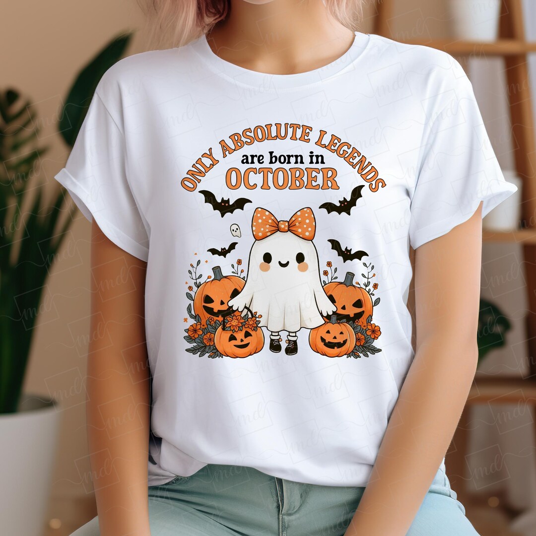 October Ghost October Birthday Ghost PNG, Halloween B-day Party (digital Download) - Etsy