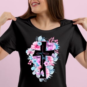 Faith Cross PNG Faith Cross With Watercolor Flowers PNG - Etsy