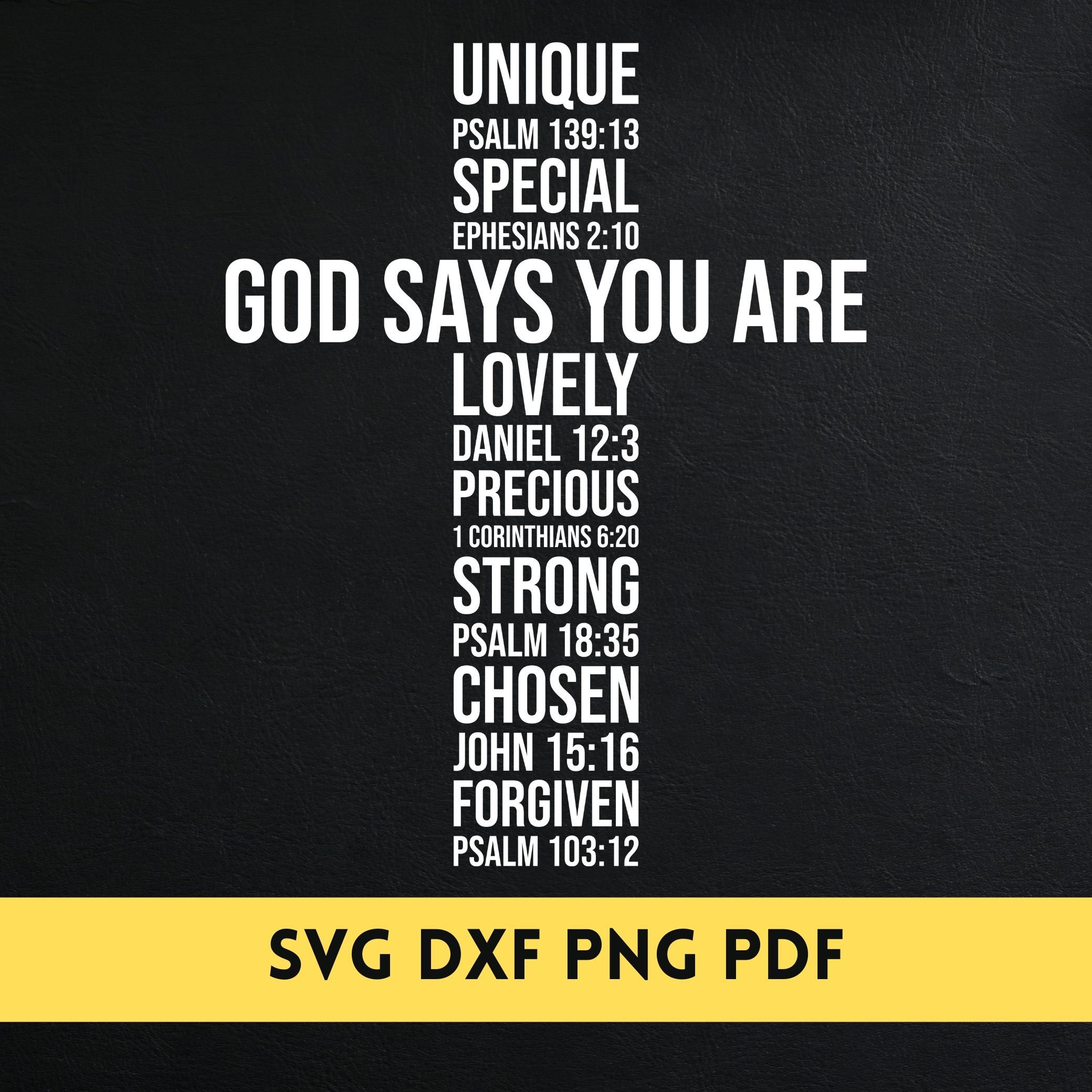 God Says You Are&hellip; SVG/ PNG/ DXF Christian Svg Bible - Etsy
