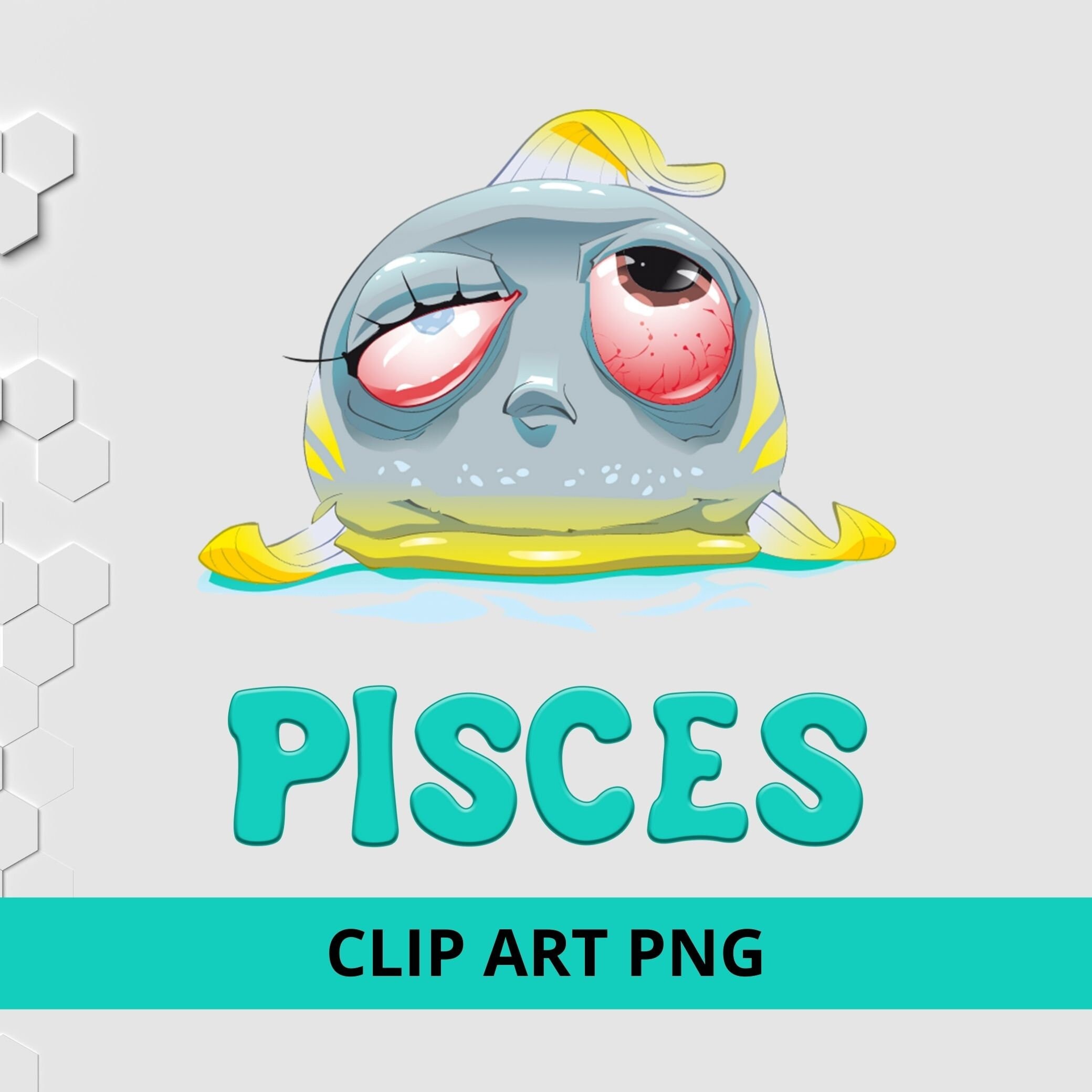 Pisces Zodiac Sign PNG. Funny Pisces Clip Art. Pisces Season - Etsy Canada