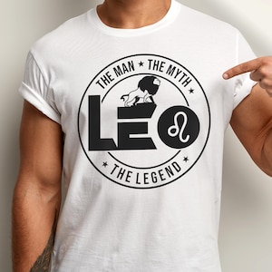 Leão SVG/ DXF/ PNG - Homem de Leão Svg - Lenda de Leão Svg - Presente de aniversário de Leão - Presente de homem de Leão Svg - Camiseta de Leão svg - Arquivo de corte Cricut - Silhueta.