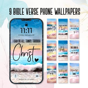 Bible Verse Phone Wallpapers PNG | Christian Lock Screen Backgrounds | Inspirational Scripture Quotes | Faith iPhone Wallpaper Set