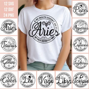 Alle Sternzeichen SVG / DXF / PNG - Astrologie - Alle Sternzeichen - Astrologie - Cut File Cricut - Silhouette.