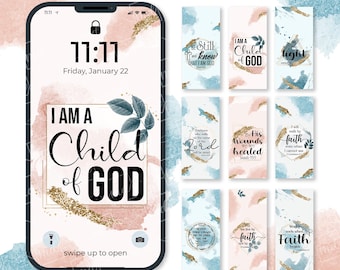 Christian Quotes Phone Wallpaper: Bible Verse Mobile Background (Digital Download)
