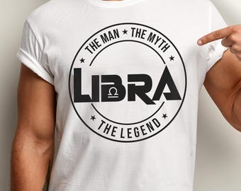 Libra Man SVG: Zodiac T-Shirt Cut File (Digital Download)