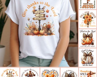 Fall Christian PNG Bundle: Bible Verse Sublimation (Digital Download)