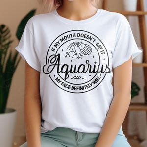 Verseau SVG/DXF/PNG si ma bouche ne le dit pas - Svg Verseau signe du zodiaque - Svg Verseau drôle - fichier coupe Cricut - Silhouette.