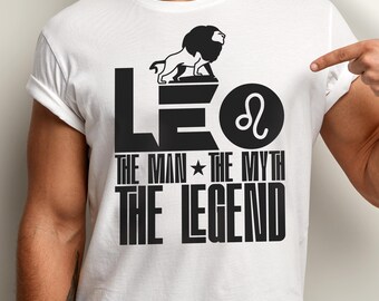 Leo Man SVG: Zodiac T-Shirt Cut File (Digital Download)