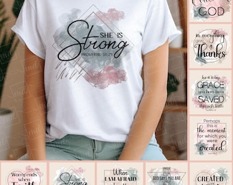 Christian Quotes Bundle PNG - Bible Verse PNG Bundle - Bible Quotes Sublimation -Bundle Bible Quotes PNG- Instant Download