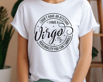Virgo Sternzeichen SVG PNG: Lustige B-Day Cut Datei (Digitaler Download)