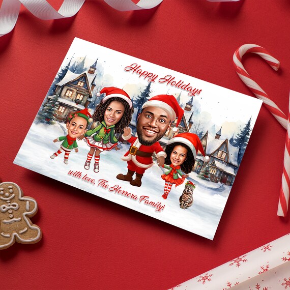 Personalized Family Christmas Card Funny Photo Christmas Card