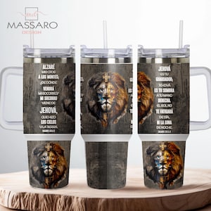 Envoltura para vaso de 40 oz con versículo bíblico en español - Vaso de 40 oz con versículo bíblico PNG - Salmo 121 Vaso de 40 oz PNG - Envoltura para vaso de 40 oz con versículo bíblico
