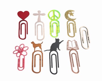 Paperclip Bookmark SVG Bundle, Book Lover Laser Cut Files (Digital File)