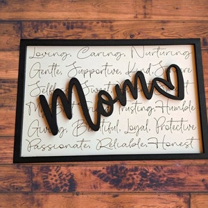 Mom Sign Svg, Mothers Day Svg, Mom Appreciation sign svg, Mom Cut File, Mom gift svg, Framed Mom Sign svg, Glowforge, Laser Cut Files