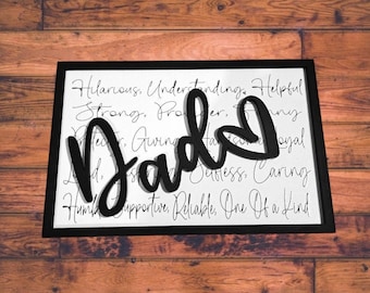 Cartello papà svg, Festa del papà svg, Cartello di apprezzamento per papà svg, File di taglio papà, Regalo per papà svg, Cartello papà incorniciato, Glowforge, Festa del papà, File di taglio laser