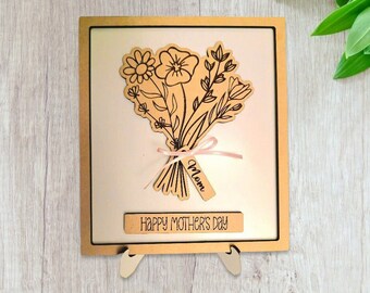 Mothers Day Flower Bouquet Sign Bundle Svg, Flower Bouquet Sign svg, Mother's Day svg, Mom svg, Floral Sign Svg, Glowforge, Laser Cut Files