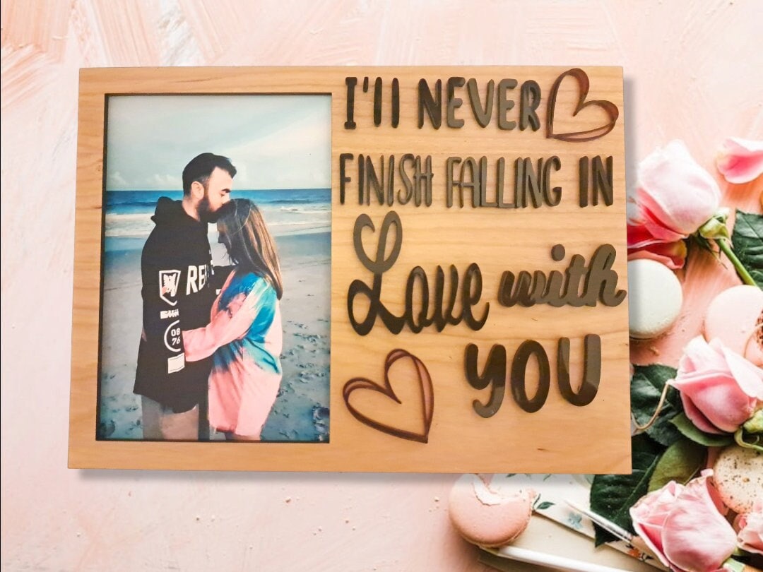 Couples Slotted Picture Frame Svg, Valentines Day Frame, Love Svg