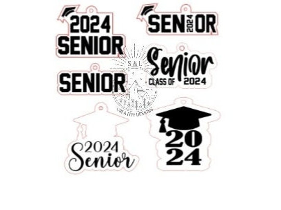 Senior 2024 Keychain Svg, Senior Keychain Svg, 2024 Keychain Svg, Class ...