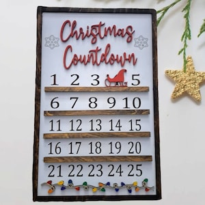 Christmas Countdown svg, Christmas sign svg, Advent svg, Merry Christmas svg, Laser Cut Files, Days until Christmas svg, Glowforge files