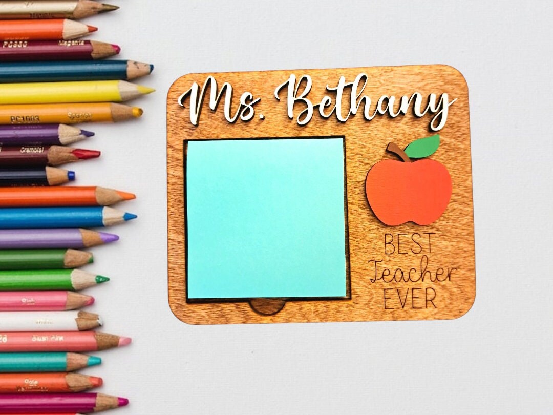 Post It Note Holder Svg, Teacher Note Pad Svg File, Sticky Note Svg