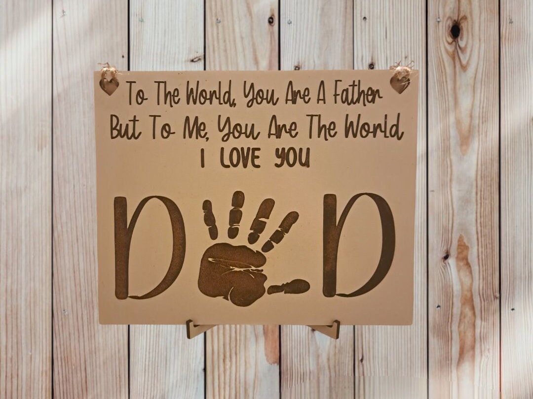 Father Figure Sign Father's Day Handprint Sign SVG, Dad Quote Keepsake (digital File) - Etsy