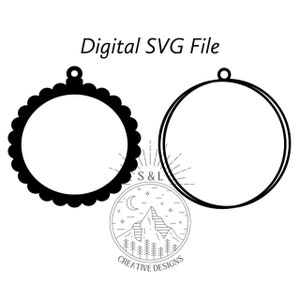 Blank Car Charm Svg, Blank Mirror Charm Svg, Car Charm Frame, Digital SVG File, Glowforge Files, Laser Cut files, Vector