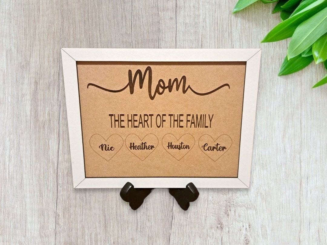 Personalized Mom Heart Sign SVG, Laser Cut File (digital Download) - Etsy