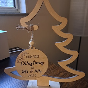 Christmas Tree Ornament Hanger svg / Standing Ornament Hanger svg / Christmas ornament svg, Ornament Stand/ Glowforge files, Laser Cut Files