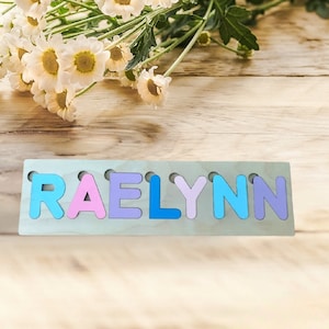 Puzzle con nome in formato SVG / Puzzle con nome per bambini in formato SVG / Puzzle con alfabeto / Puzzle di apprendimento / Glowforge / File tagliato al laser / Regalo di compleanno in formato SVG / Puzzle con nome per bambini