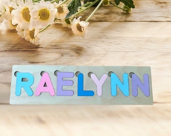 Laser Cut Name Puzzle SVG, Kids Alphabet Learning (Digital Download)