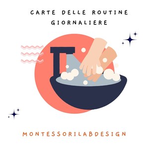20 CARD  ROUTINE QUOTIDIANE - Montessori -  bambini - homeschool - scuola - nido