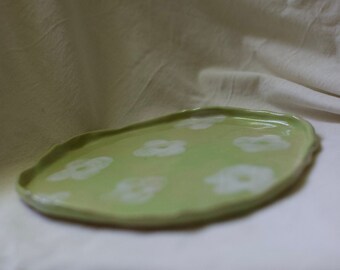 Handmade ceramic plate, handmade gift