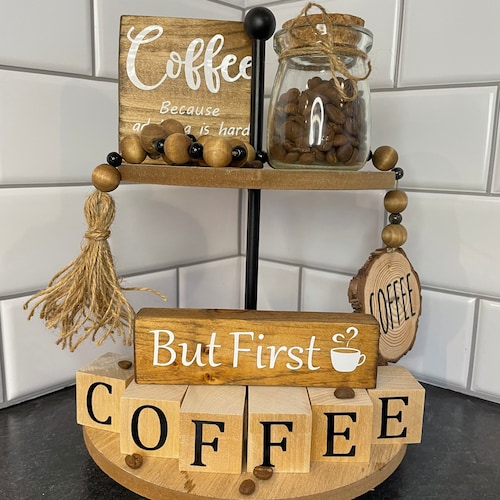 Coffee Tray Decor Coffee Bar Decor Coffee Decor Etsy