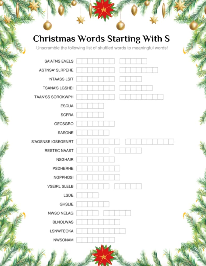 Christmas Word Scramble Christmas - Il 794xN.4481559291 1nw5 