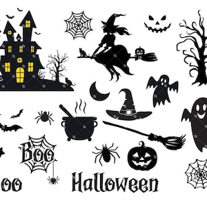 Halloween Svg Bundle, Halloween Svg, Tree, Pumpkin Svg, Fall Svg, Autumn, Ghost Svg, Witch Svg, for Cricut Silhouette - AB172