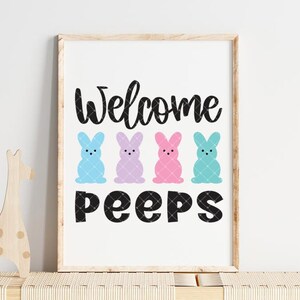 Welcome Peeps Svg, Easter Peeps, Welcome Peeps PNG, digital file png, dxf png Cutting Files for Cricut