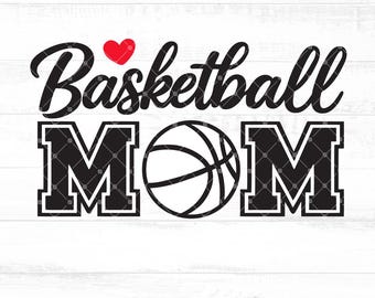 Basketbalmoeder SVG, Sportmoeder T-shirt SVG, Varsity Basketbal SVG-ontwerp, Moeder Atleet Fan Snijbestand, Cricut Silhouette Sport SVG - AB945