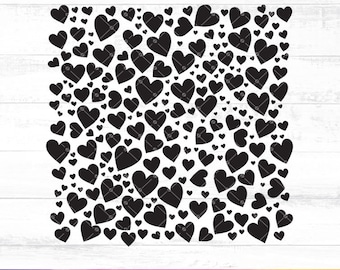 Heart Svg, Seamless Hearts Pattern Svg, Heart Pattern Svg, Love Pattern Svg, Seamless Heart Svg, Love Svg, Heart Svg, Shapes Svg - A822