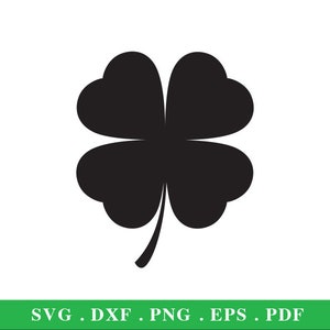 Four Leaf Clover Svg, for Cricut Silhouette, svg, dxf, eps, png