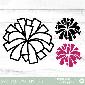 Pom Pom Svg, Cheerleading Pom Pom Svg, Sport Svg, Cutting Files for Cricut