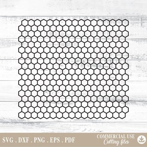 Peut inclure: Motif de nid d'abeille noir et blanc.  SVG, DXF, PNG, EPS, PDF. Fichiers de découpe à usage commercial.