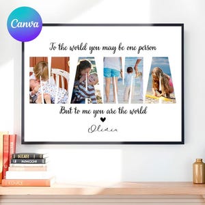 Mama Photo Collage Template, Mom Photo Frame, Mama Photo Collage, Mama Photo Frame, Personalized Mama, Mother's Day Photo Collage - A1011