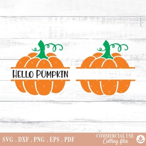 Hello Pumpkin Svg, Hello Pumpkin Monogram Svg, autumn Svg, home decor svg, fall decor svg, Cut Files for Cricut, Silhouette, svg cut file